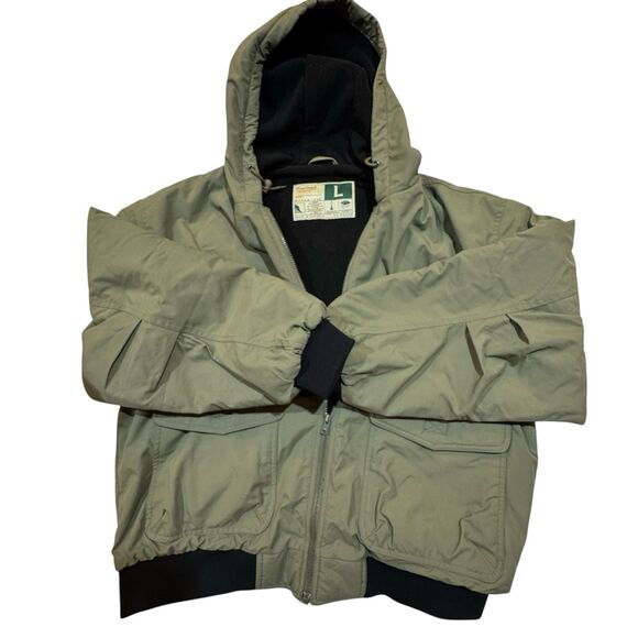 Wear Guard Work Jacket L Green Hooded Insulated 3-Season Nylon Mongolia Vintage - Picture 1 of 15